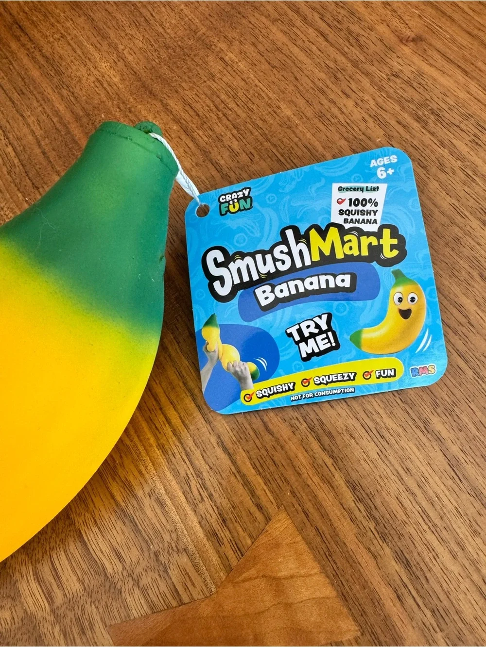 New Giant RMS Squishy Squeezy Banana Smush Mart TikTok Viral NWT